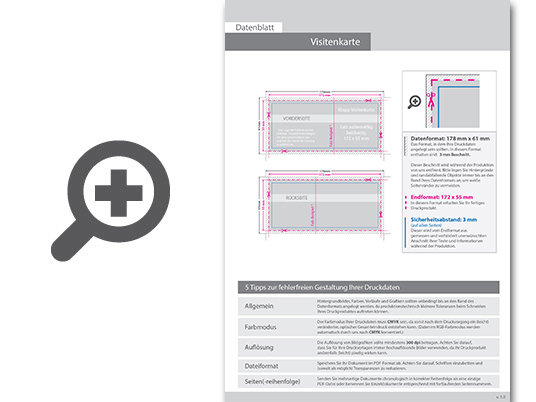 Product Bild klapp-visitenkarten_quer_5_5_farbig_mit_beidseitig_partieller_uv-lackierung___beidseitig_bedruckt_(cmyk_4-farbig_+_1_hks-sonderfarbe)